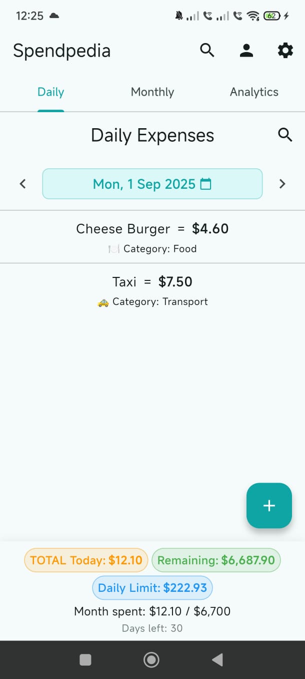 Spendpedia App Screenshot